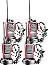 Rechargeable Long Range Two-Way Radios with Earpiece 4 Pack AR-6 Walkie Talki...