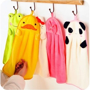 Cute Animal Hand Towel Cartoon Hanging Baby Face Kids Washcloth Bath Water Dry - Picture 1 of 7