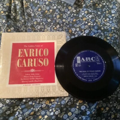 Enrico Caruso The Golden Voice Of Picture Cover 7” Vinyl La Donna E Mobile ARC37 - Image 1 of 2