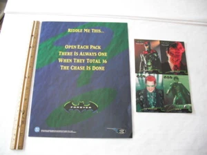 1995 FLEER ULTRA BATMAN FOREVER METAL DEALER ADVERTISING SELL SHEET & PROMO CARD - Picture 1 of 7