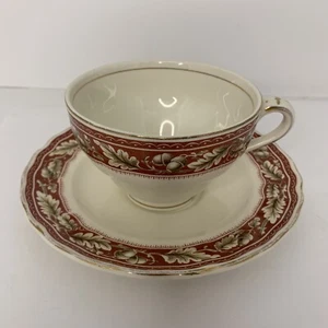 Grindley England - Marlborough Royal Petal- Oakland Maroon Cup and Saucer - Picture 1 of 10