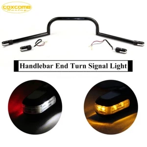 10mm Bolt LED Handlebar End Turn Signal Indicator Light For Harley Honda Yamaha - Picture 1 of 9