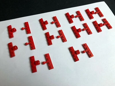 Lego 10 x Plate Modified 1x4 Tow Ball / Socket Kupplung Stecker 3183 3184 rot - Bild 1 von 4