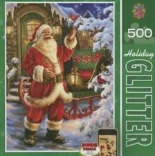 Holiday Glitter Jolly Saint Nick 500 Pcs Puzzle MasterPieces