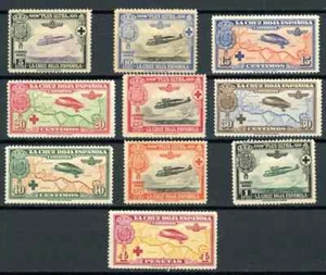 SPAIN 1926, AIRMAILS, FULL SET, PLANES, MH* - Picture 1 of 2