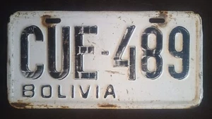 Bolivia : - Issue 1987 / 99 Old Car License Plate - Original Paint - Picture 1 of 1