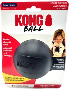 KONG Extreme Bounce Ball *NEW SIZE L/XL Durable Rubber Fetch & Chew Dog Toy 3.5" - Picture 1 of 13