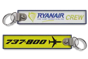 Ryanair B737-800 Crew Embroidered Keychain - Foto 1 di 3