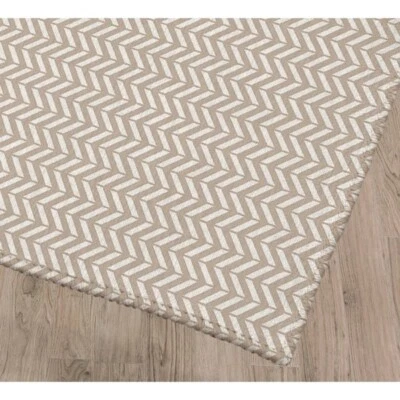 MINI CHEVRON NEUTRAL Area Rug by Kavka Designs - Image 1 of 4