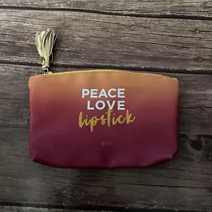 Bolsa de cosméticos lápiz labial Peace Love bolsa maquillaje lápiz almacenamiento Ipsy - Imagen 1 de 4