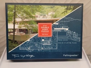 Frank Loyd Wright 500-teiliges doppelseitiges Puzzle aus fallendem Wasser - Bild 1 von 7