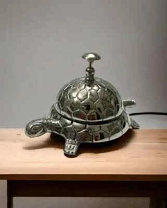 Campana de aluminio Tortuga, campana de escritorio de níquel, - Imagen 1 de 8