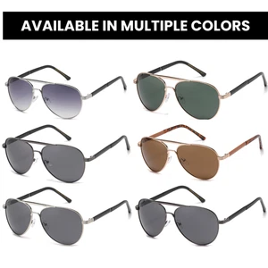 Hochwertige Sonnenbrille Pilotenstil Herren Damen UV400 Schutz Gläser mit Farbverlauf - Bild 1 von 9