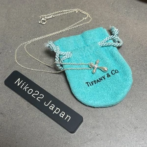 Tiffany & Co. Elsa Peretti Cross Small Necklace Pendant Silver 925 w/pouch - Picture 1 of 6