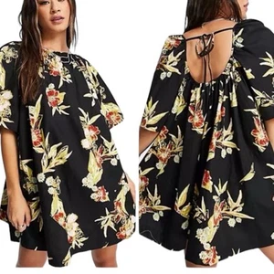 Free People Jodie Printed Tunic in Night Combo Floral Cotton NEW Size Small - Picture 1 of 10