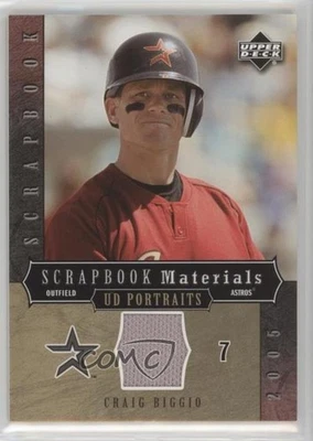2005 Upper Deck Portraits Scrapbook Materials Craig Biggio #SM-BI HOF - Image 1 of 2