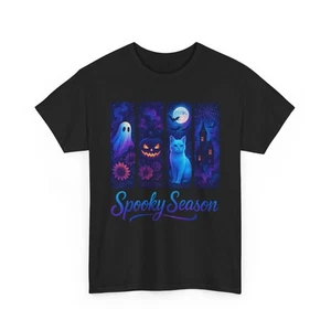 Camiseta Unisex Temporada Espeluznante Iridiscente, Camisa Noche Película de Terror Retro, Camiseta Vintage - Imagen 1 de 26
