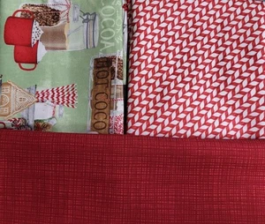 CHRISTMAS QUILT ~~ HOT COCOA WITH STRIPE~ 3.5YD BUNDLE - Picture 1 of 1