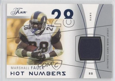 2004 Flair Hot Numbers Blue Materials /200 Marshall Faulk #HN-MF HOF - Image 1 of 2