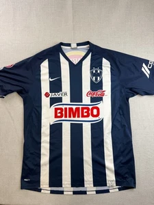 Monterrey Rayados Nike Jersey Mens Size Large Short Sleeve Striped - Picture 1 of 9