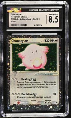 CGC 8.5 Chansey ex 2003 EX Ruby & Sapphire 96/109 Holo Pokemon Card - Image 1 of 2