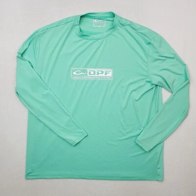 Camisa Drake Para Hombre Extra Grande Verde Menta DPF Rendimiento Pesca Manga Larga Foto 1 de 4