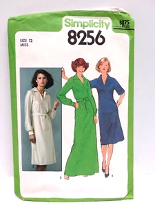 Vintage 1977 Simplicity Pattern 8256 Women Size 12 Bust 34 Dress UNCUT - Picture 1 of 2