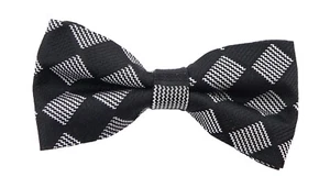 Vorgebundene Seidenfliegen mit schwarzen Diamanten - Bild 1 von 1