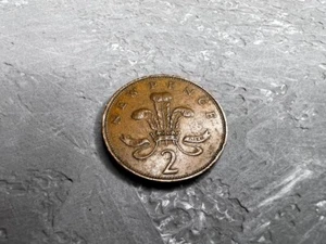 1971 moneta 2 nowy pens Elżbieta II. D.G.REG. F.D. Rzadki - Zdjęcie 1 z 2