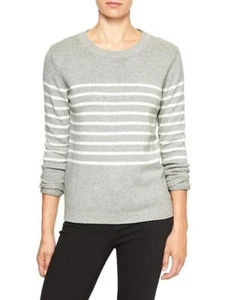 Maglione donna Gap XXL 2XL a righe manica lunga grigio top caldo prezzo consigliato $45 nuovo con etichette - Foto 1 di 6