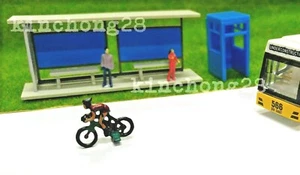 HO scale Model train Railway layout Shelter Station Bus Stop + telephone booth - Picture 1 of 12