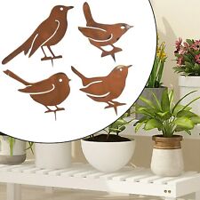 Exquisite Metal Bird Silhouettes Rusty Garden Stake Ornaments (82 characters)