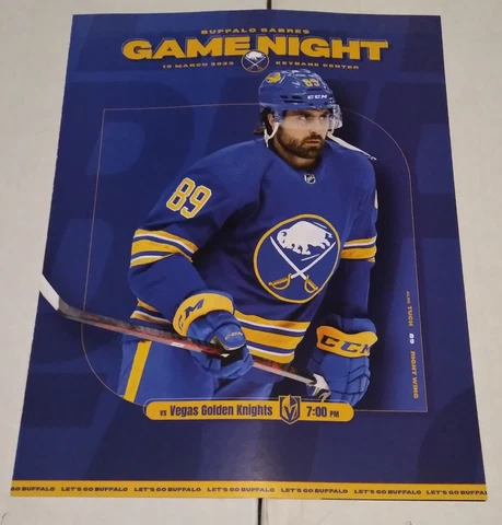 Buffalo Sabres Game Night Program & Alex Tuch Mini-Poster 3/10/22 Cover