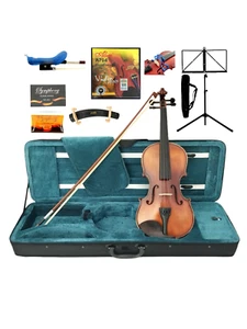 Symphony Violin GV25P2 4/4-1/8 Size Free Hard Case,Bow,Stand,Rosin,Shoulder Rest - Picture 1 of 16