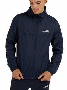 Chaqueta con Capucha Impermeable Transpirable Azul Marino ellesse Cesanet Cremallera - Imagen 1 de 3