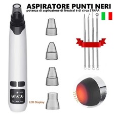 Aspiratore Punti Neri Rimozione Comedone Pulitore Pori Pulizia Viso 3 Intensità