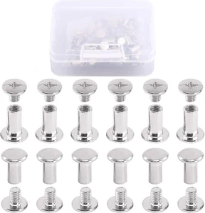 Hilitchi 50 Sets M5 x 10 mm Kreuzschlitz Chicago Schraube Pfosten Bindeschrauben Sortiment - Bild 1 von 12