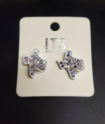 Pendientes con tachuelas Texas pedrería blanca su sentido Foto 1 de 3