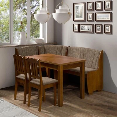 Eckbank Urko Set mit 2 Stühle und Tisch Küche Essgruppe Esszimmer-Set - Bild 1 von 4