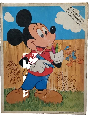 Walt Disneys Mickey Mouse 4605 Jigsaw Puzzle 100 Piece Puzzle Vintage 1976   PS2 - Image 1 of 3