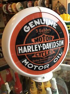 Harley Davidson Oil Plastic Bowser Globe Repro