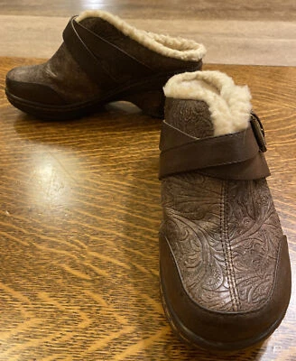 JBU By Jambu Suecia Mujer’s 6 M Zapatos Cuña Zuecos Piel Sintética Vegano Cuero Hebillas Foto 1 de 4