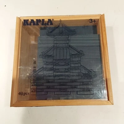 KAPLA Toys Blocks 40  Blue  Wood Blocks With Case Educational Complete Set - Image 1 of 4