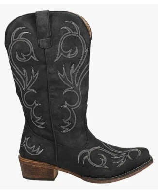 Roper Riley Round Toe Cowboy Cowgirl Black Casual Boots Womens Size 11 - Image 1 of 4