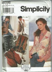 Chaleco Misses Simplicity 8698 patrón de costura talla 6-12 - Imagen 1 de 3