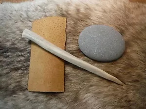 NATURAL FLINT KNAPPING KIT Primitive Skinning Knife Preform Tool Hammerstone  - Picture 1 of 1