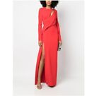 Alexander McQueen Damen lang rot ausgeschnitten Kleid Kleid Größe 38 IT
