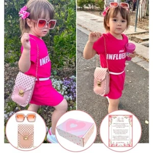 Little Girl Purse with Sunglasses & Gift Box Kids Purse for 3 4 5 6 7 8 Year Old - Picture 1 of 13