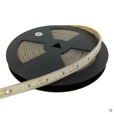 STRISCIA STRIP LED IP68 Strip 72W 14.4W/MT 24V 120 Leds/mt Bobina 5mt Bianco 💡 - Immagine 1 di 4