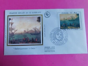 2) FDC ENVELOPPE 1er JOUR SUR SOIE CLAUDE GELLEE "EMBARQUEMENT A OSTIE"19061982 - Picture 1 of 1
